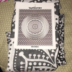 Grey Black tapestry